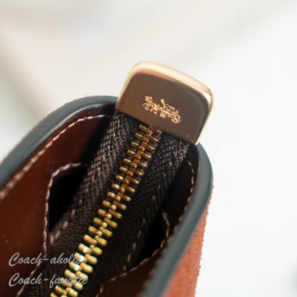 NWT Coach CCC77 Station Suede Tote Bag in Vintage Brown - Picture 12 of 15